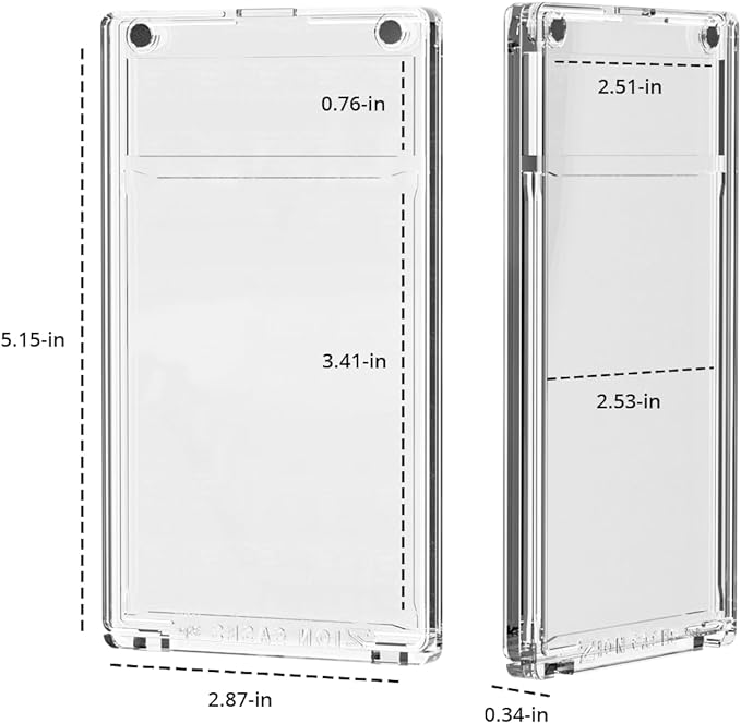 Zion Cases MagPro 35PT Magnetic Card Holder; Duel Magnet Card Case for Secure Holding Strength to Guard Against Unintentional Openings