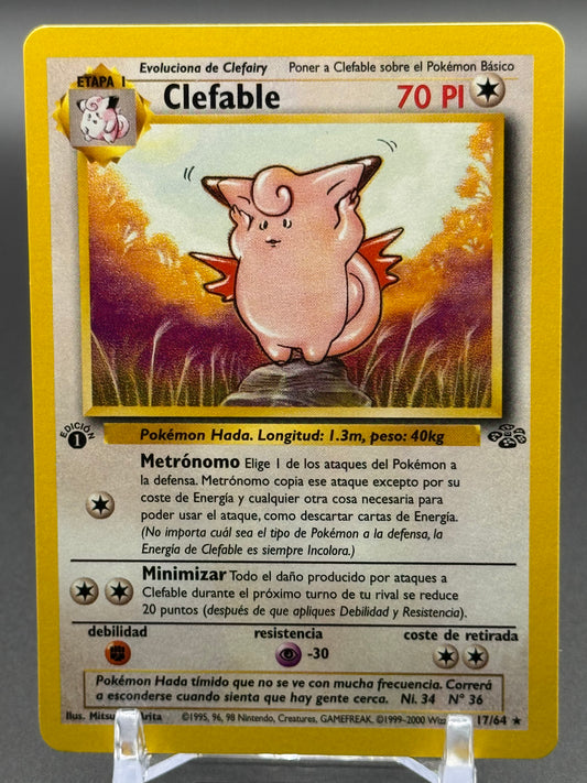 Pokemon TCG Clefable | Jungle 17/64 1st Edition Spanish | Condition: Near Mint