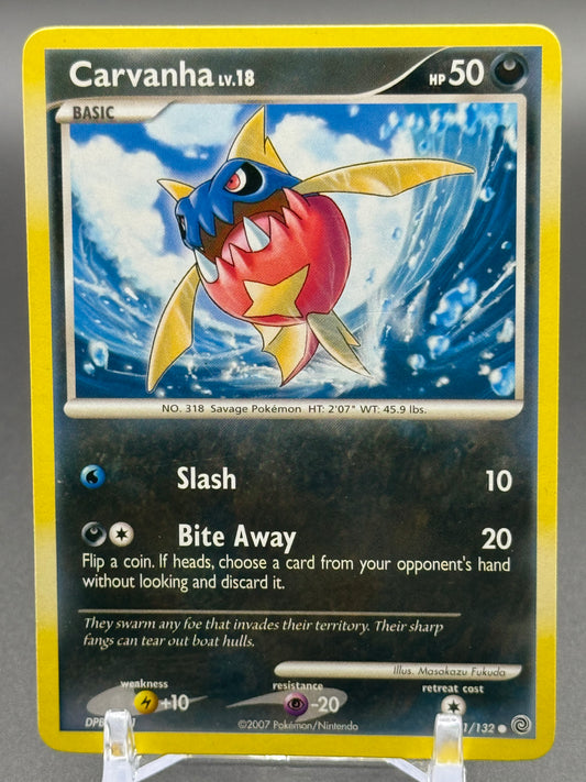 Pokemon TCG Carvanha | Secret Wonders 81/132 | Condition: Moderate Play