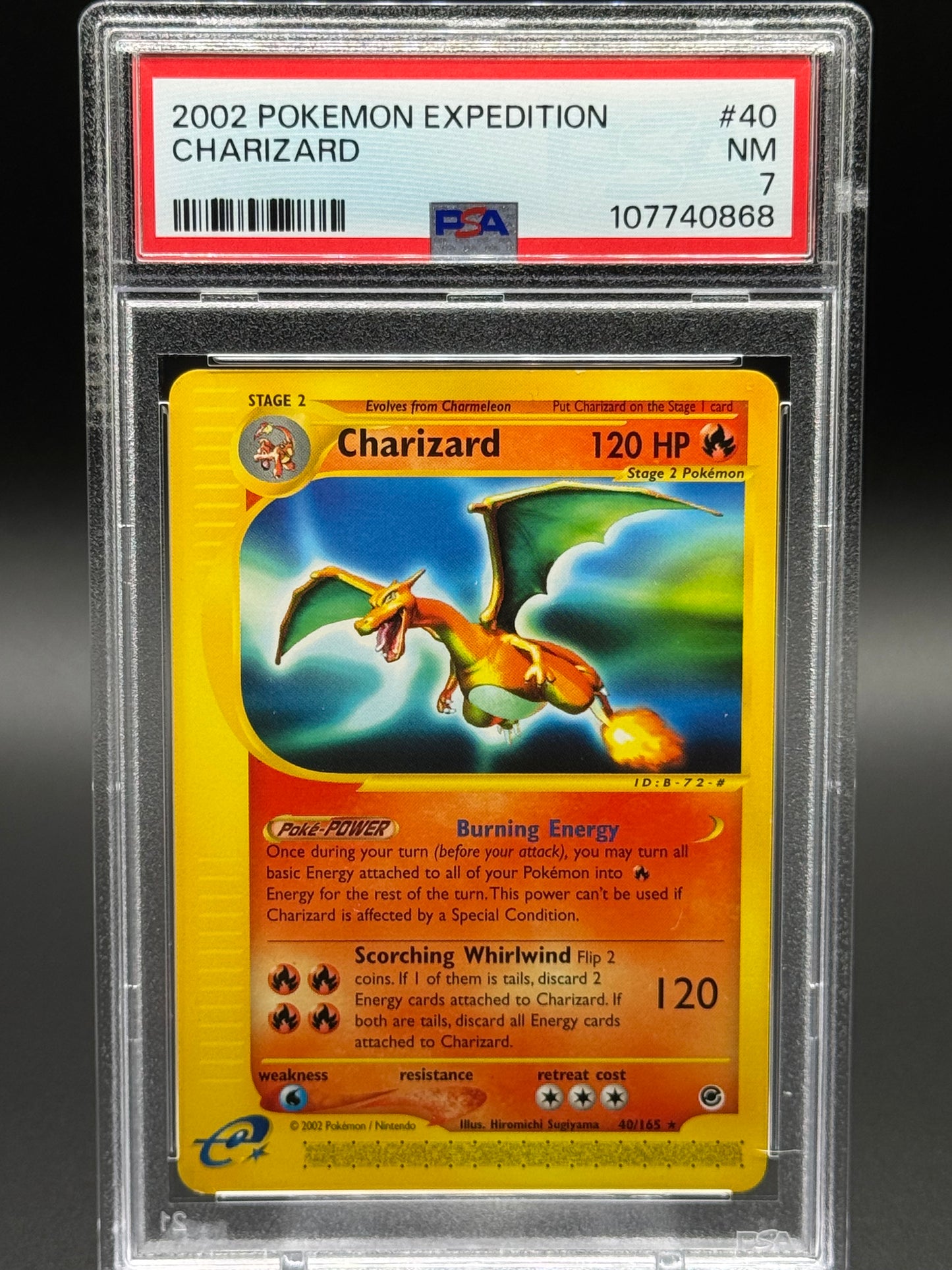 Pokemon TCG Charizard | Expedition 40/165 | PSA Graded NM 7