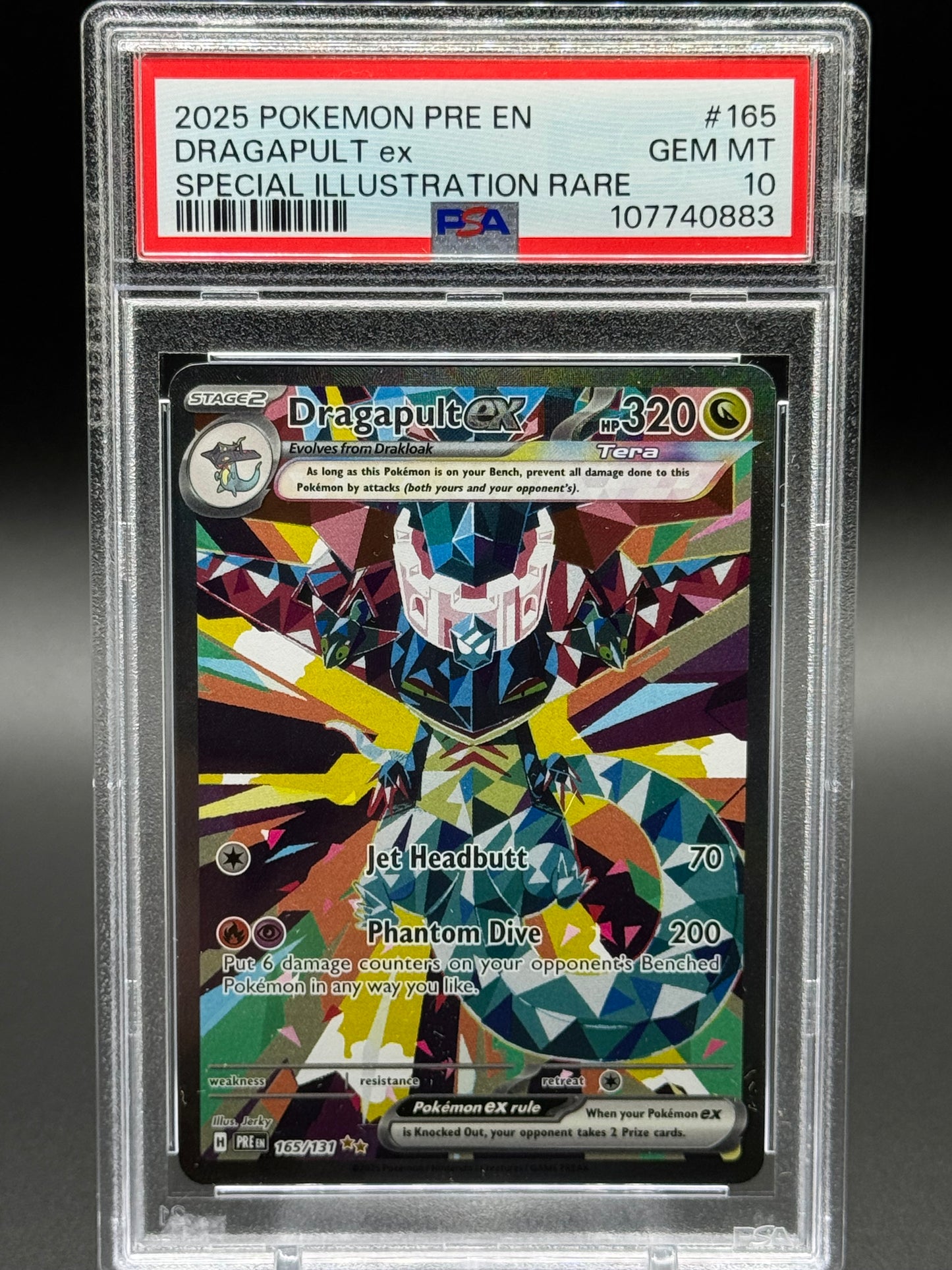 Pokemon TCG Dragapult ex | Prismatic Evolutions 165/131 | PSA Graded GEM MT 10