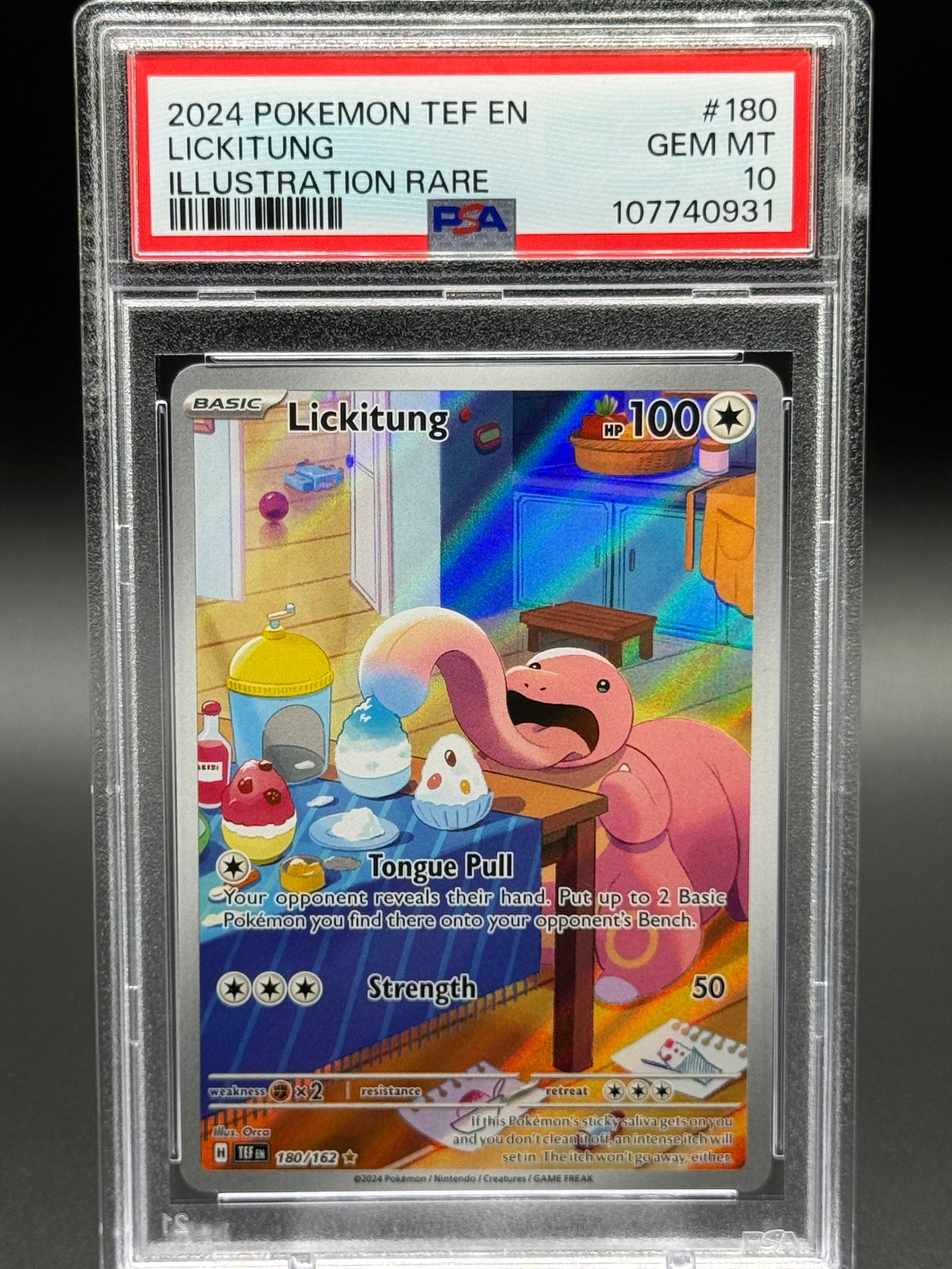 Pokemon TCG Lickitung | Temporal Forces 180/162 | PSA Graded GEM MT 10