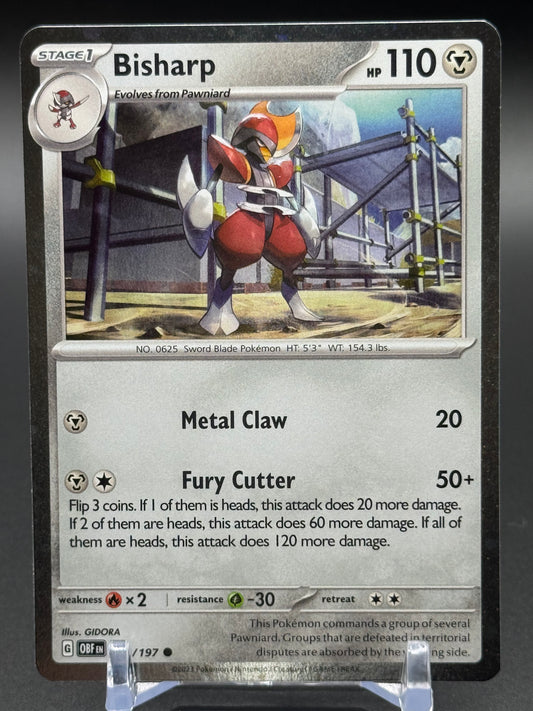 Pokemon TCG Bisharp | Obsidian Flames 149/197 Cosmos Holo | Condition: Near Mint