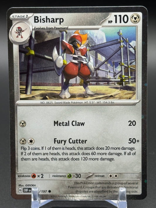 Pokemon TCG Bisharp | Obsidian Flames 149/197 Cosmos Holo | Condition: Near Mint