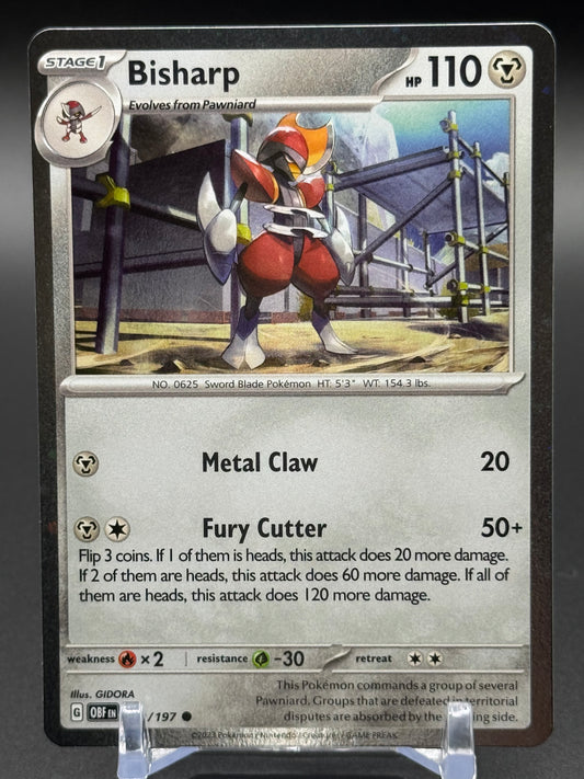 Pokemon TCG Bisharp | Obsidian Flames 149/197 Cosmos Holo | Condition: Near Mint