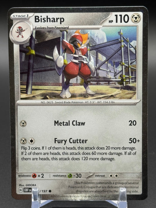 Pokemon TCG Bisharp | Obsidian Flames 149/197 Cosmos Holo | Condition: Near Mint