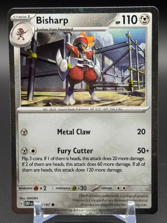 Pokemon TCG Bisharp | Obsidian Flames 149/197 Cosmos Holo | Condition: Near Mint