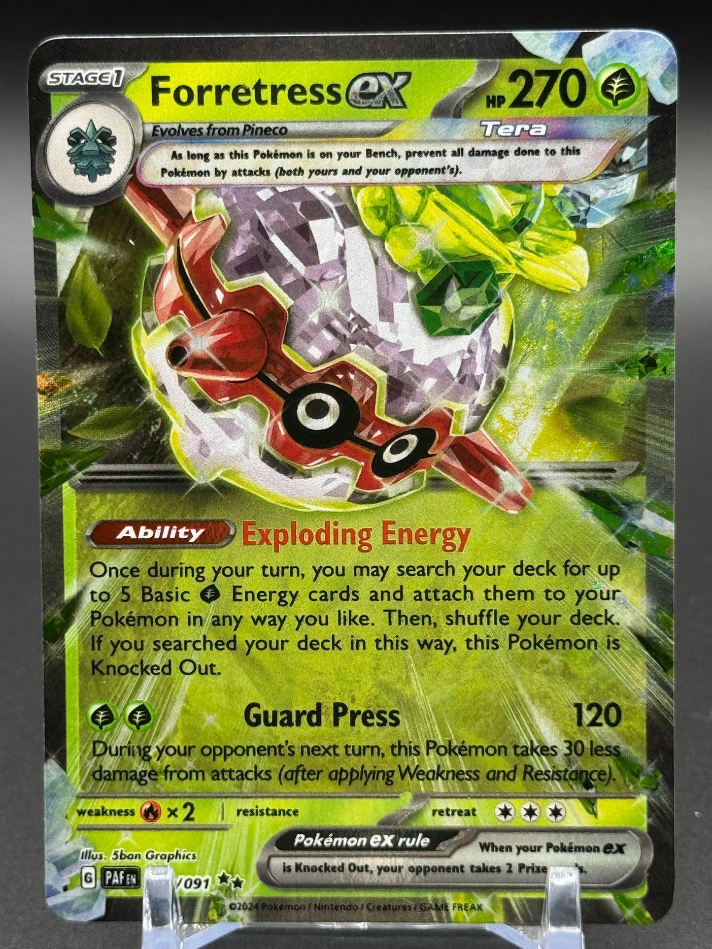 Pokemon TCG Forretress ex | Paldean Fates 002/091 | Condition: Near Mint