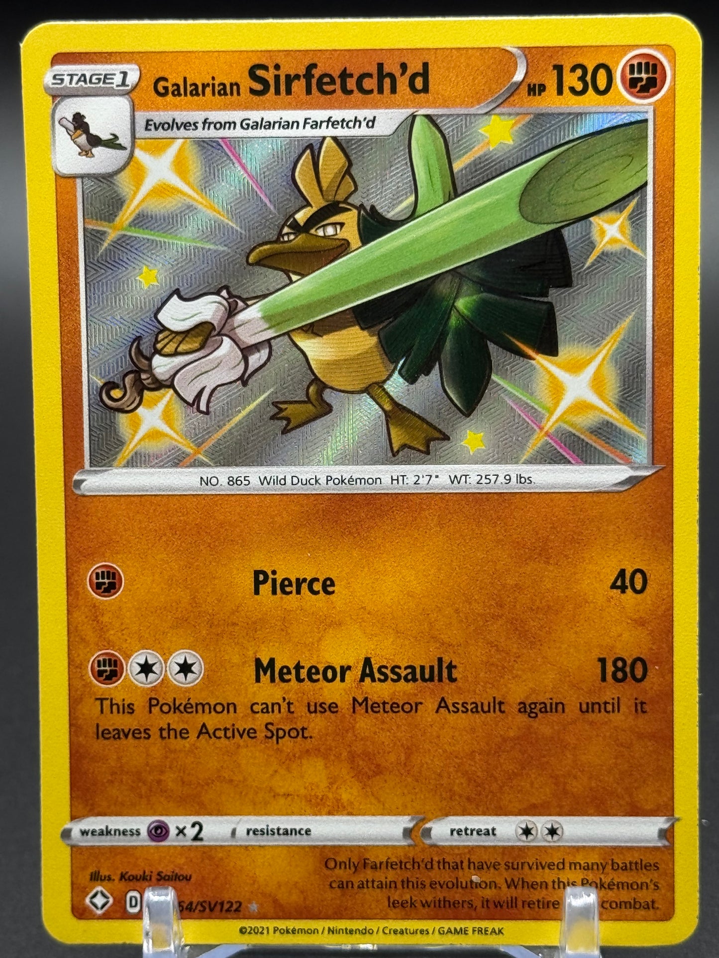 Pokemon TCG Galarian Sirfetch'd | Shining Fates SV064/SV122 | Condition: Near Mint