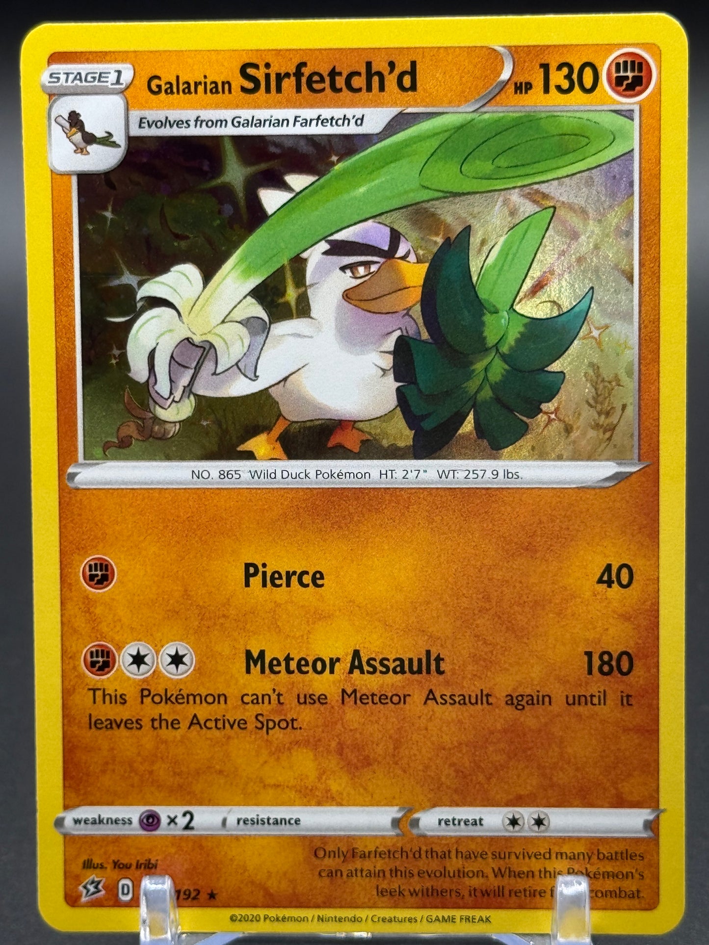 Pokemon TCG Galarian Sirfetch'd | Rebel Clash 095/192 Cosmos Holo | Condition: Near Mint