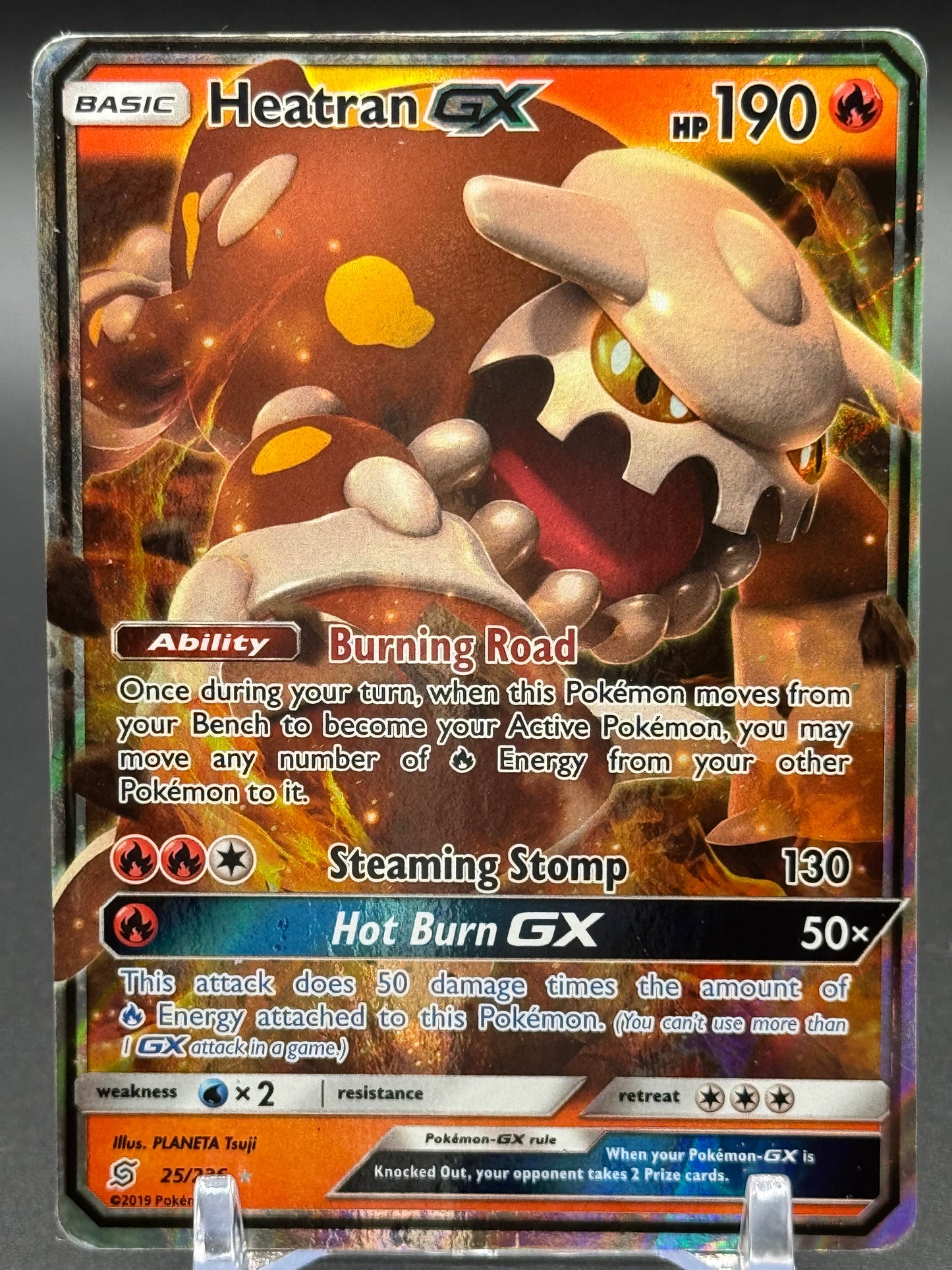 Pokemon TCG Heatran GX | Unified Minds 25/236 | Condition: Moderate Play