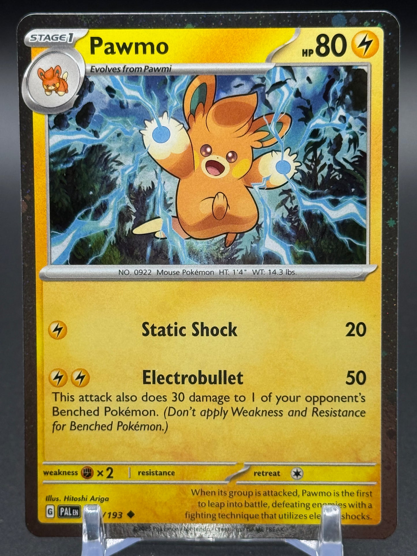 Pokemon TCG Pawmo | Paldea Evolved 075/193 Cosmos Holo | Condition: Near Mint