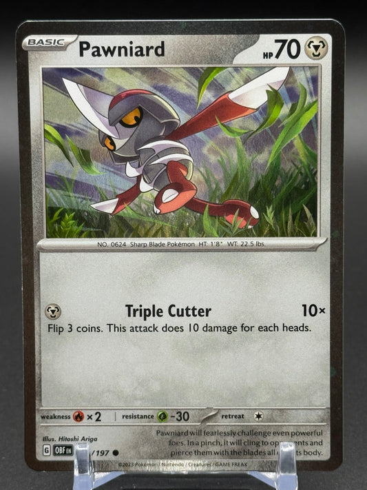 Pokemon TCG Pawniard | Obsidian Flames 148/197 Cosmos Holo | Condition: Near Mint