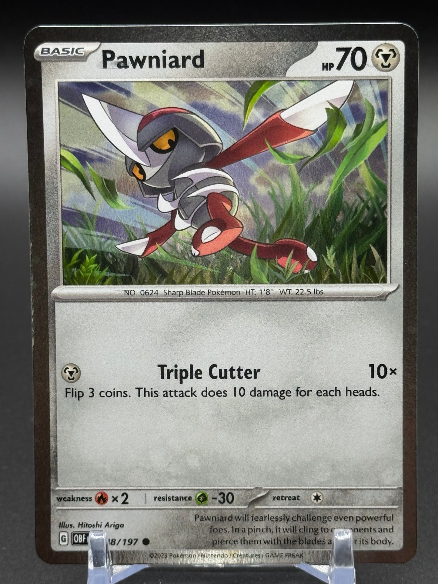 Pokemon TCG Pawniard | Obsidian Flames 148/197 Cosmos Holo | Condition: Near Mint