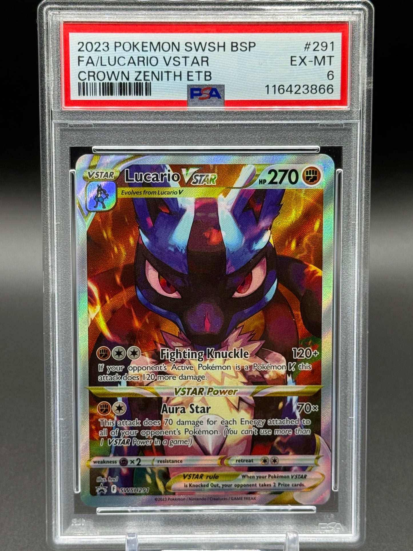 Pokemon TCG Lucario VSTAR | Black Star Promo SWSH291 | PSA Graded EX-MT 6