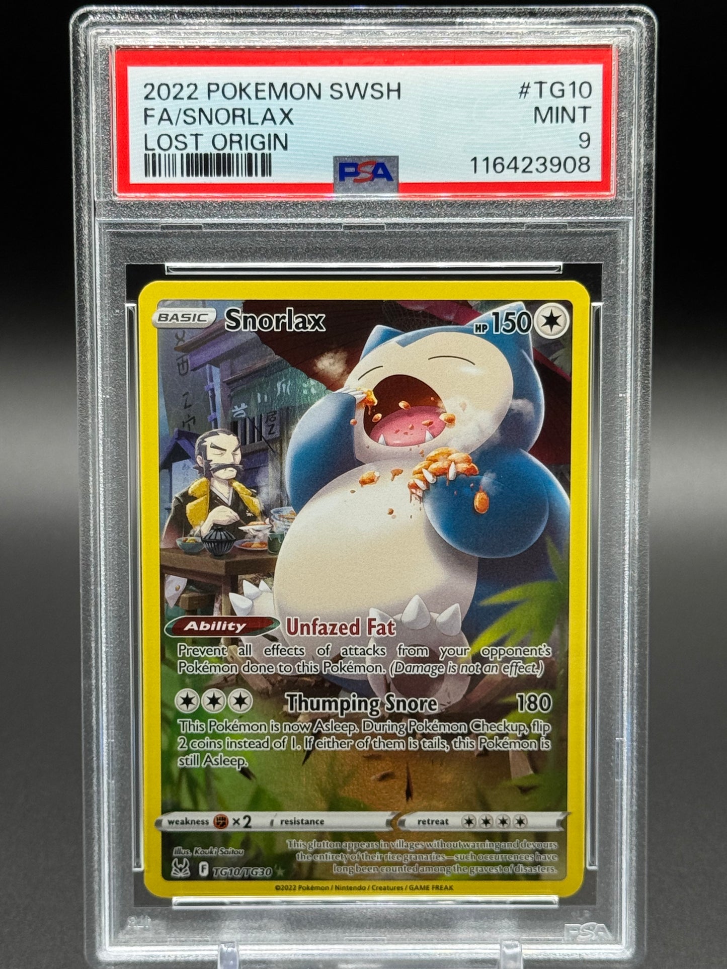 Pokemon TCG Snorlax | Lost Origin TG10/TG30 | PSA Graded MINT 9