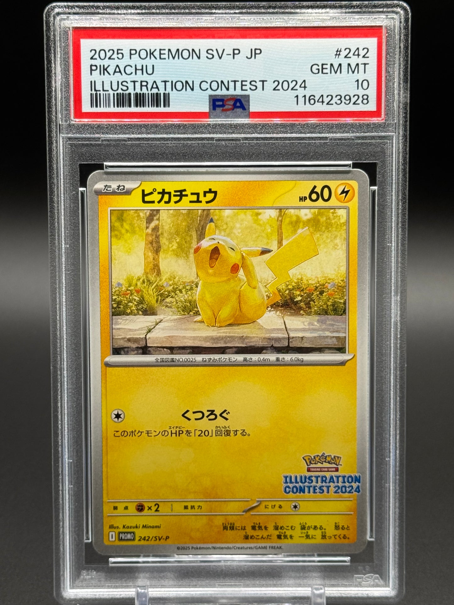 Japanese Pokemon TCG Pikachu | SV-P 242 | PSA Graded GEM MT 10