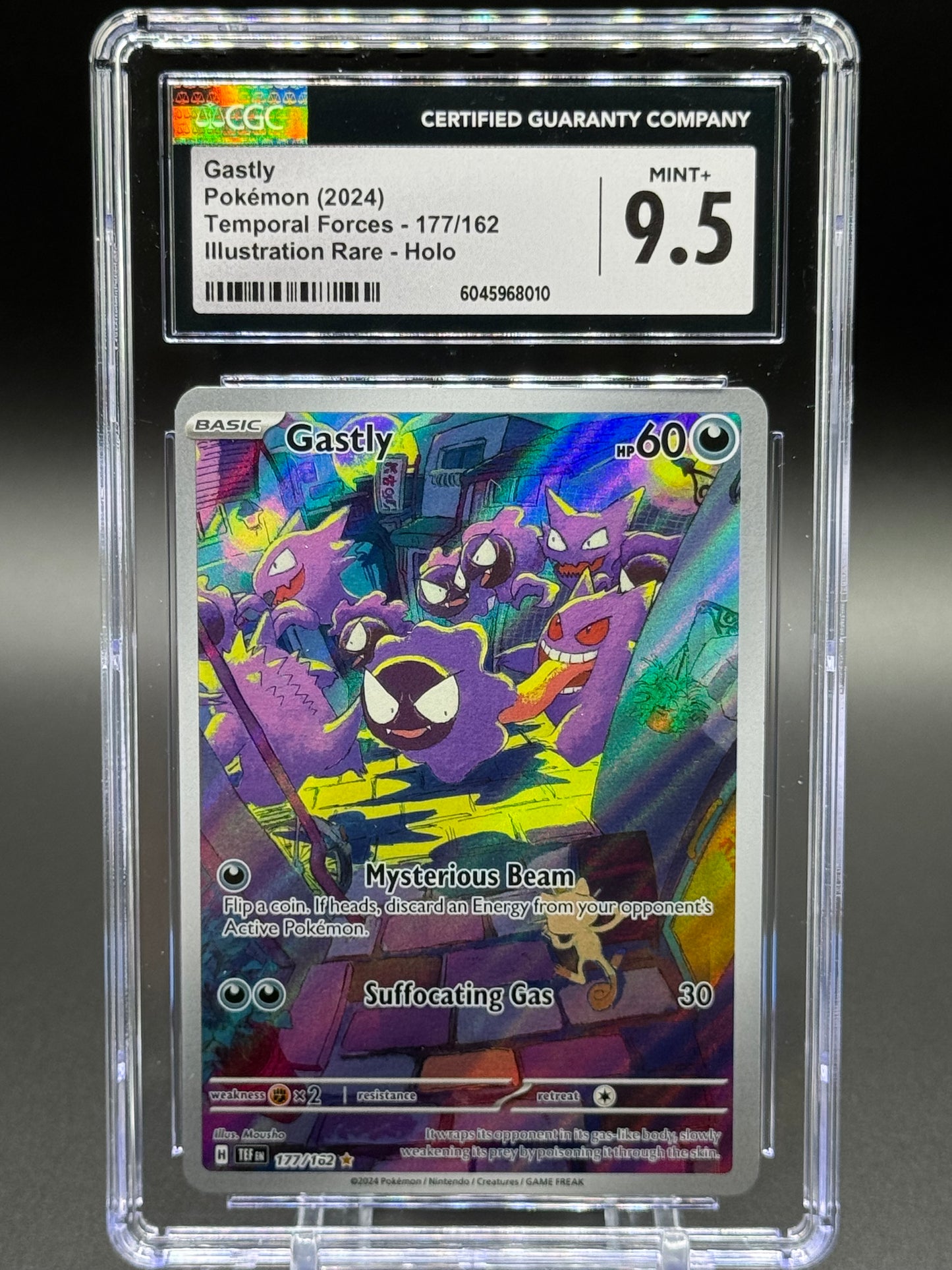 Pokemon TCG Gastly | Temporal Forces 177/162 | CGC Graded MINT+ 9.5