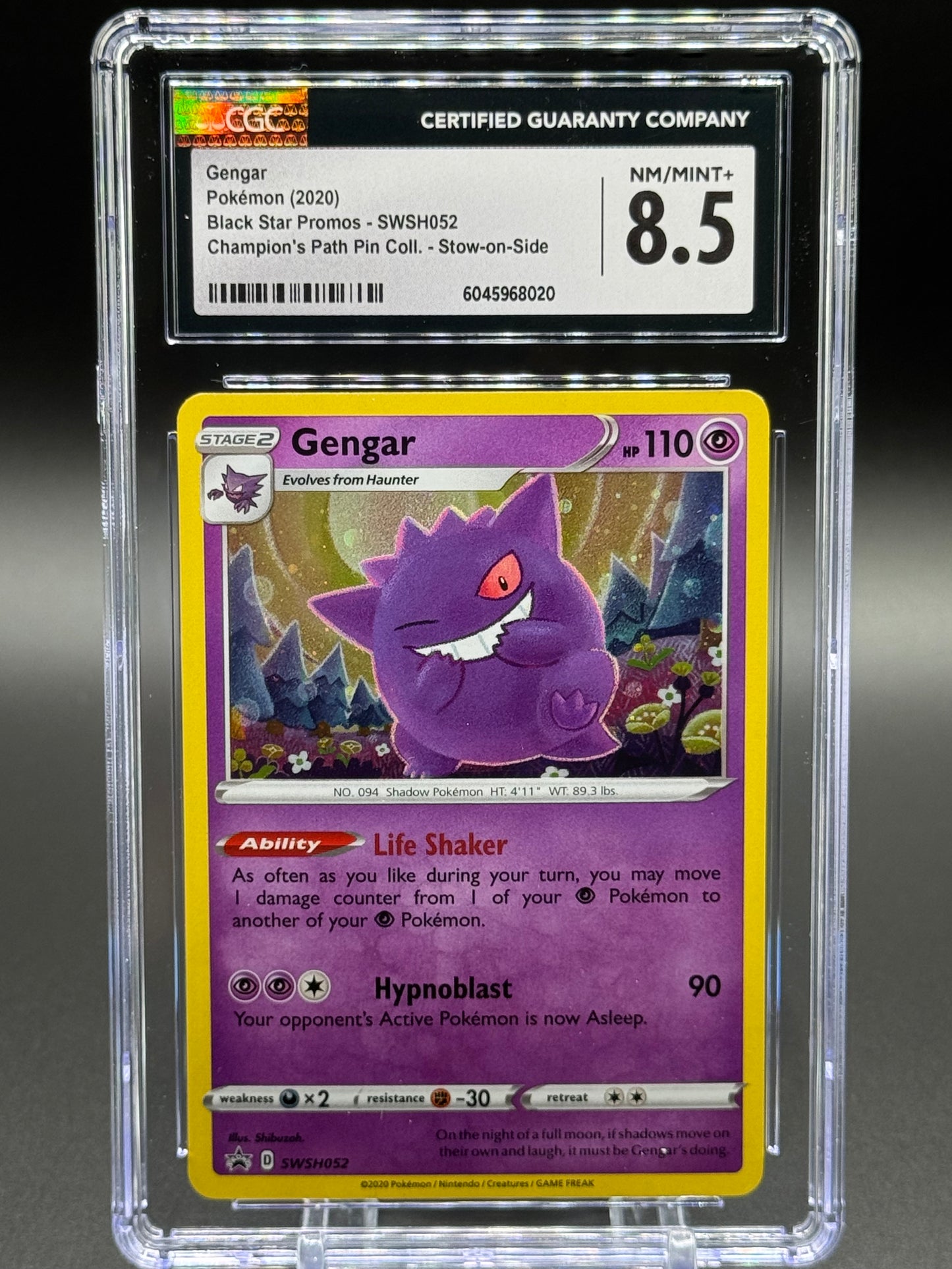 Pokemon TCG Gengar | Black Star Promo SWSH052 | CGC Graded NM/MINT+ 8.5