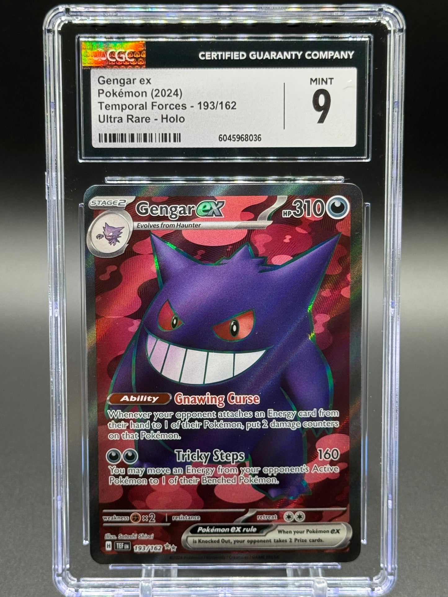 Pokemon TCG Gengar ex | Temporal Forces 193/162 | CGC Graded MINT 9
