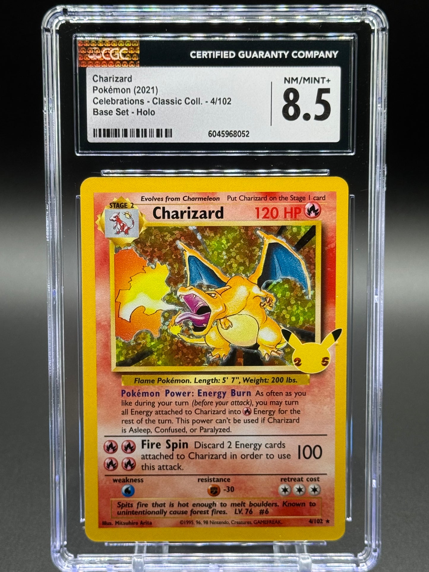Pokemon TCG Charizard | Pokemon Celebrations #4 | CGC Graded NM/MINT+ 8.5