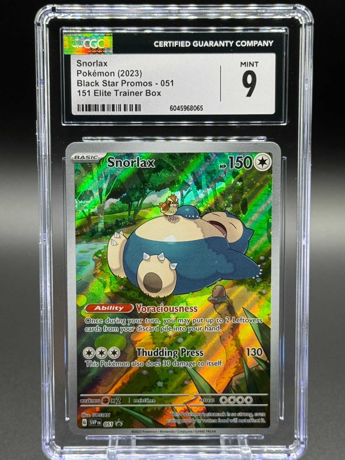 Pokemon TCG Snorlax | Black Star Promo SVP 051 | CGC Graded MINT 9
