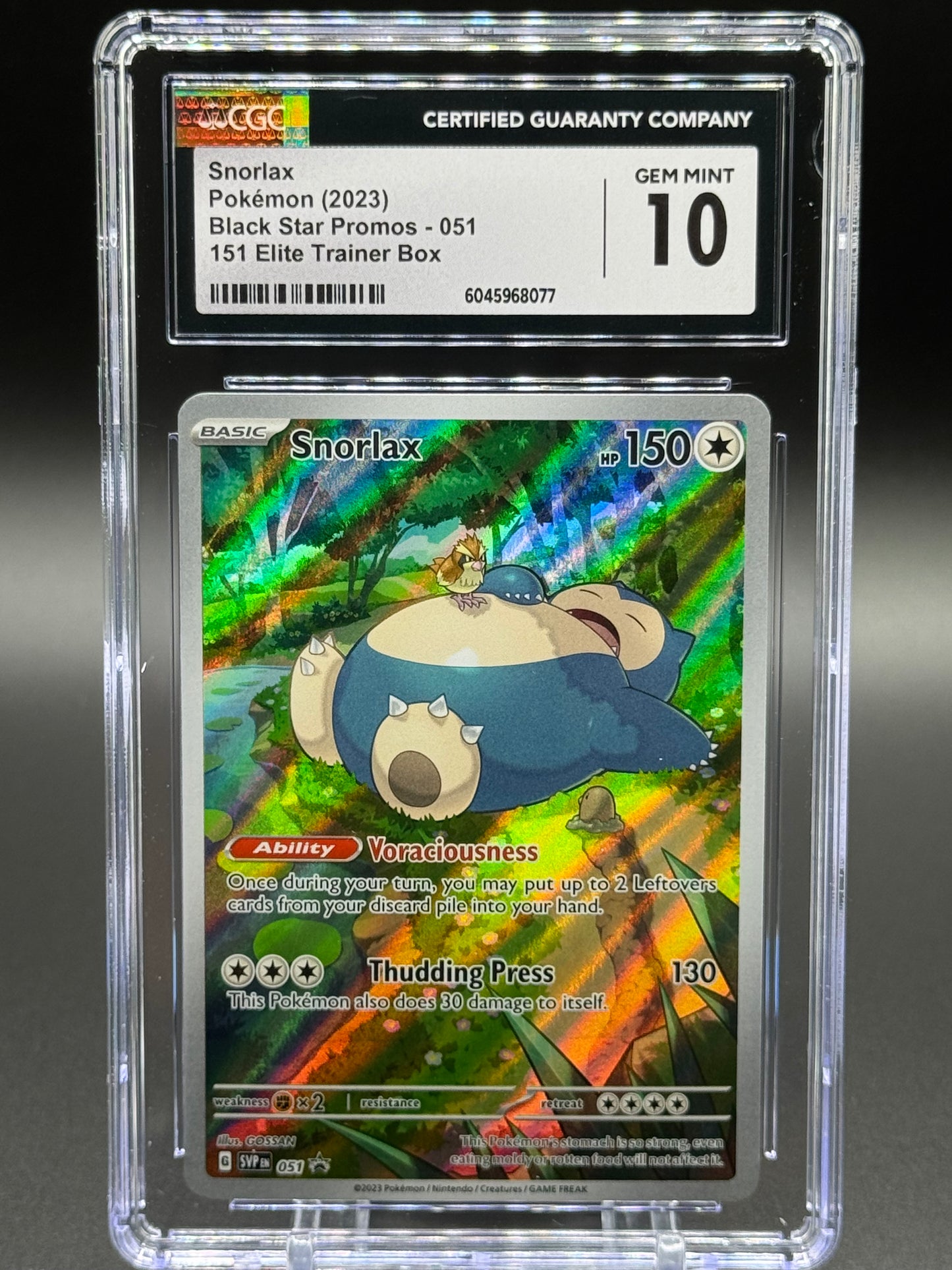 Pokemon TCG Snorlax | Black Star Promo SVP 051 | CGC Graded GEM MINT 10