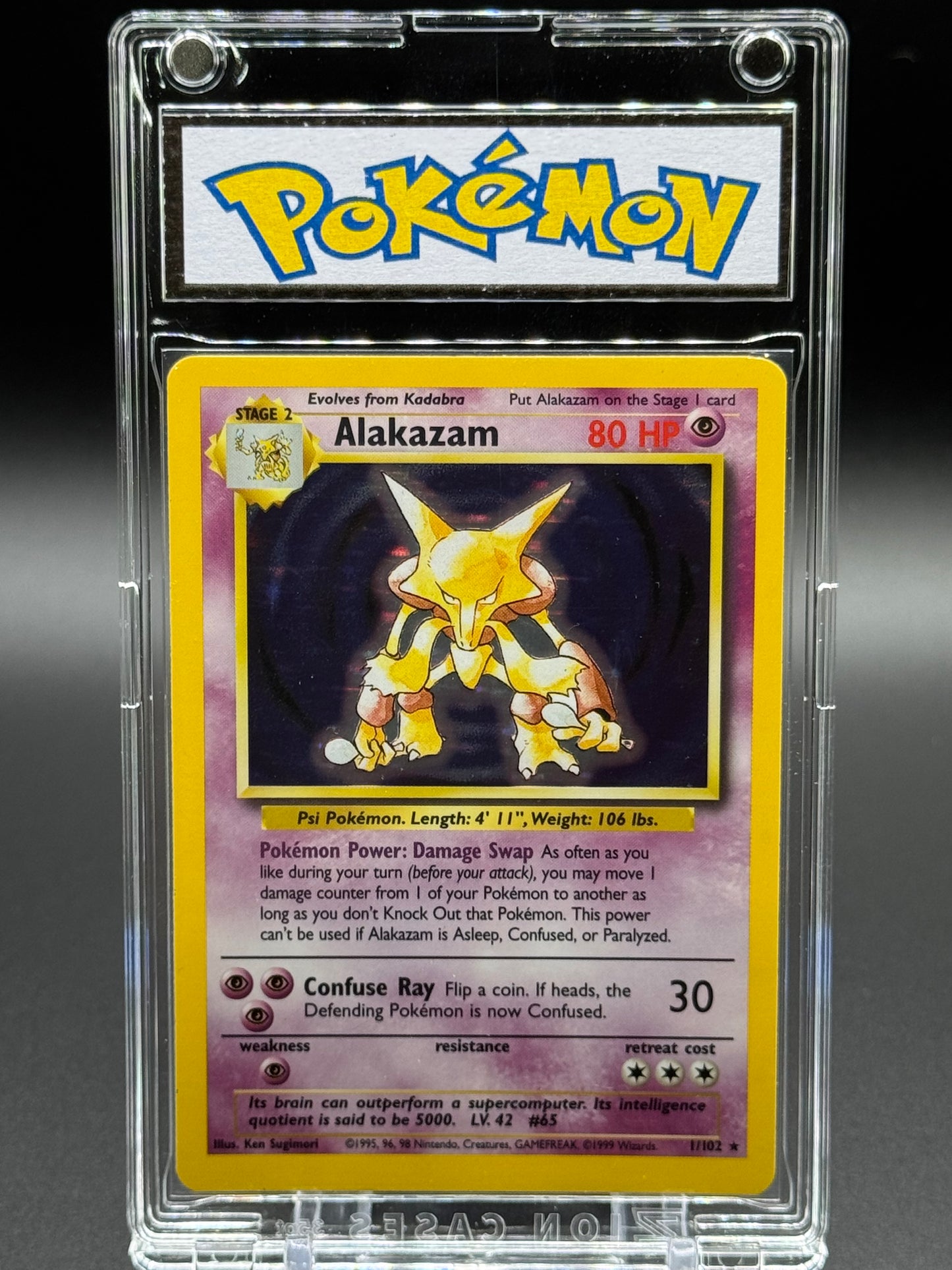 Pokemon TCG Alakazam | Base Set 1/102 | Condition: Near Mint