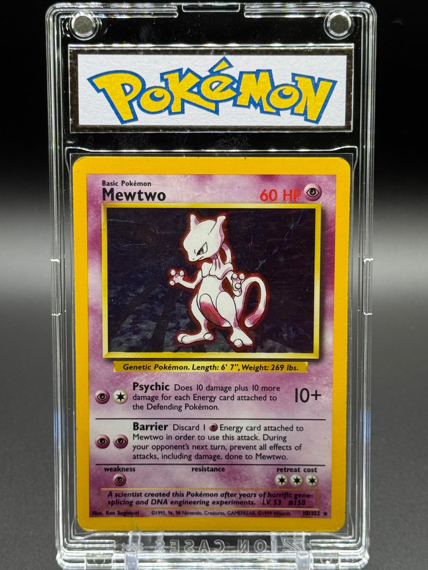 Pokemon TCG Mewtwo | Base Set 10/102 | Condition: Moderate Play