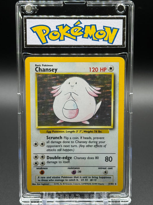 Pokemon TCG Chansey | Base Set 3/102 | Condition: Moderate Play