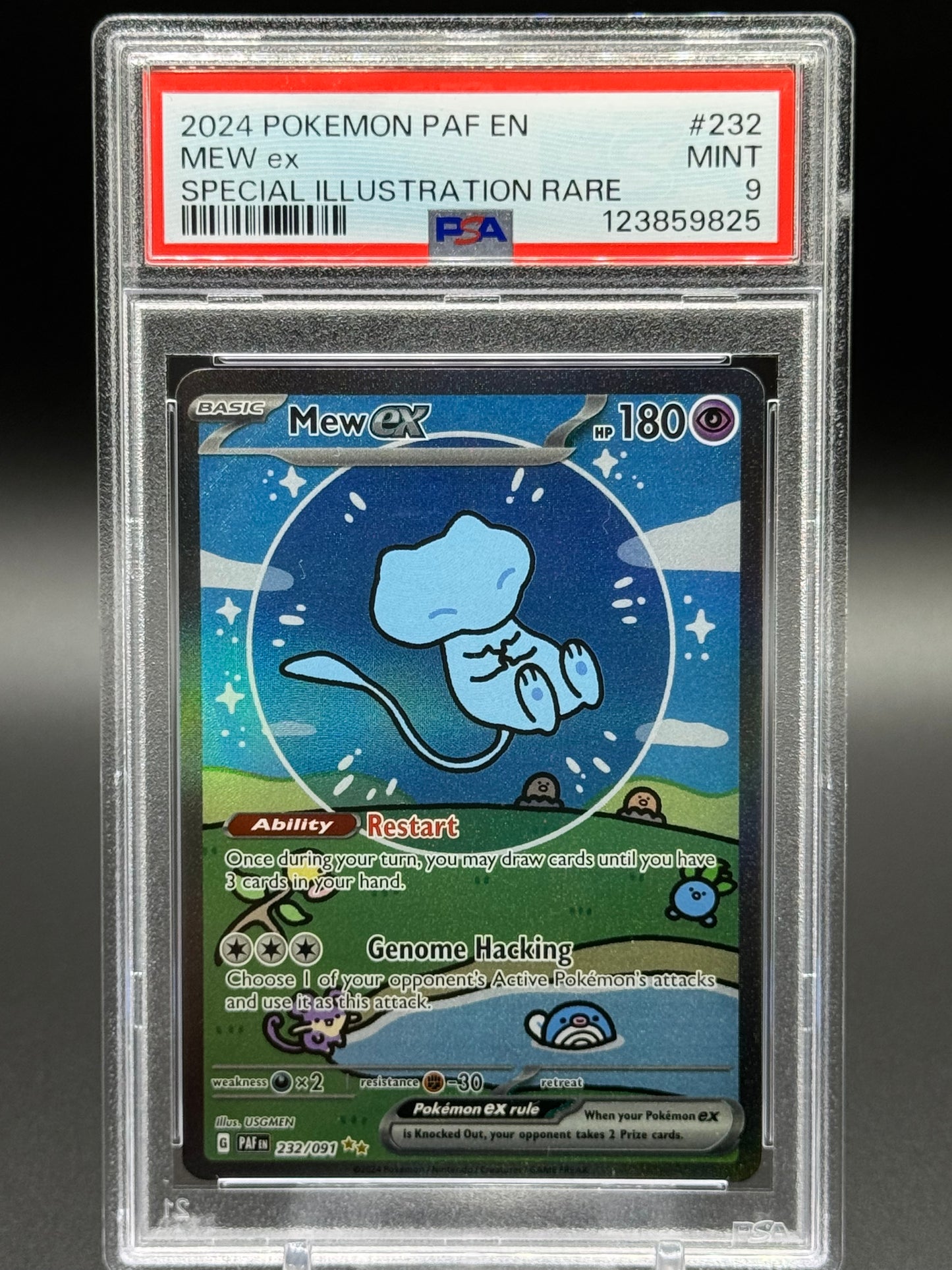 Pokemon TCG Mew ex | Paldean Fates 232/091 | PSA Graded MINT 9
