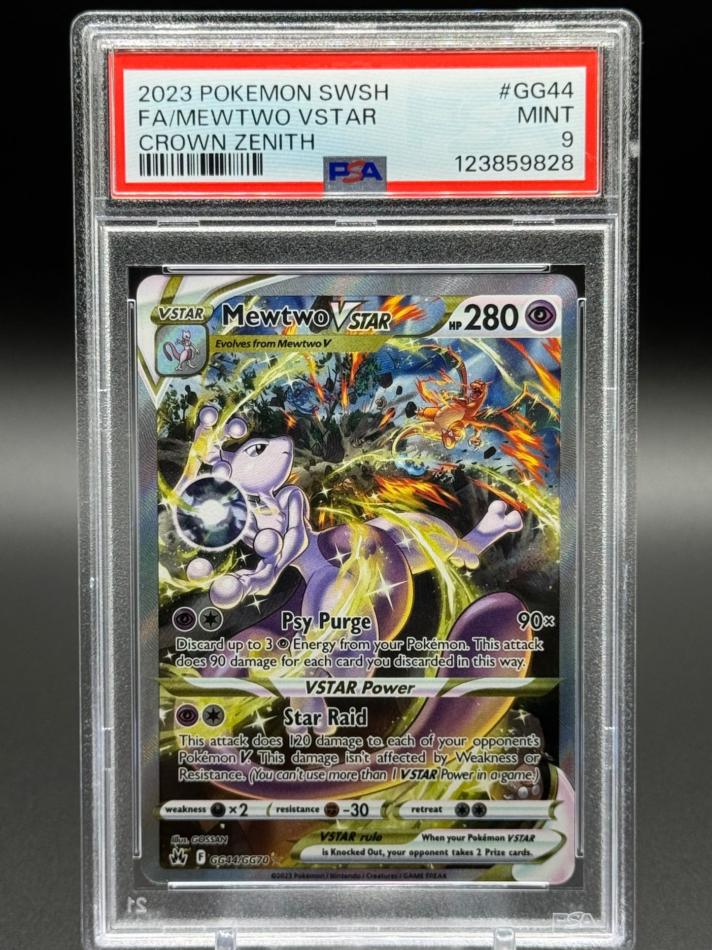 Pokemon TCG Mewtwo VSTAR | Crown Zenith GG44/GG70 | PSA Graded MINT 9