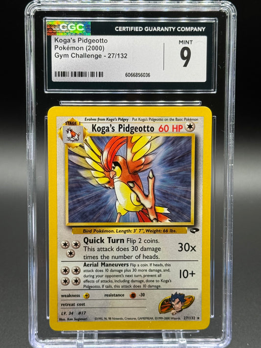 Pokemon TCG Koga's Pidgeotto | Gym Challenge 27/132 | CGC Graded MINT 9