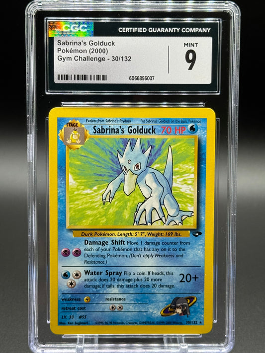 Pokemon TCG Sabrina's Golduck | Gym Challenge 30/132 | CGC Graded MINT 9