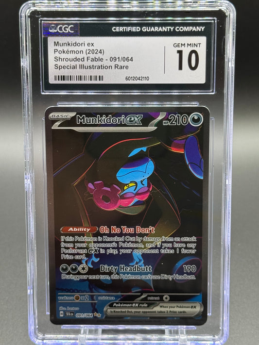 Pokemon TCG Munkidori ex | Shrouded Fable 091/064 | CGC Graded GEM MINT 10
