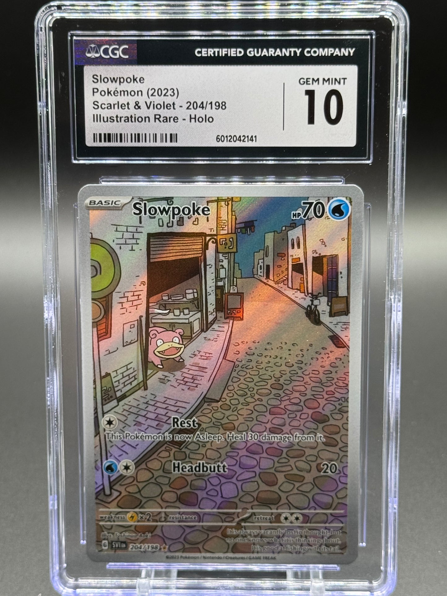 Pokemon TCG Slowpoke | Scarlet & Violet Base Set 204/198 | CGC Graded GEM MINT 10