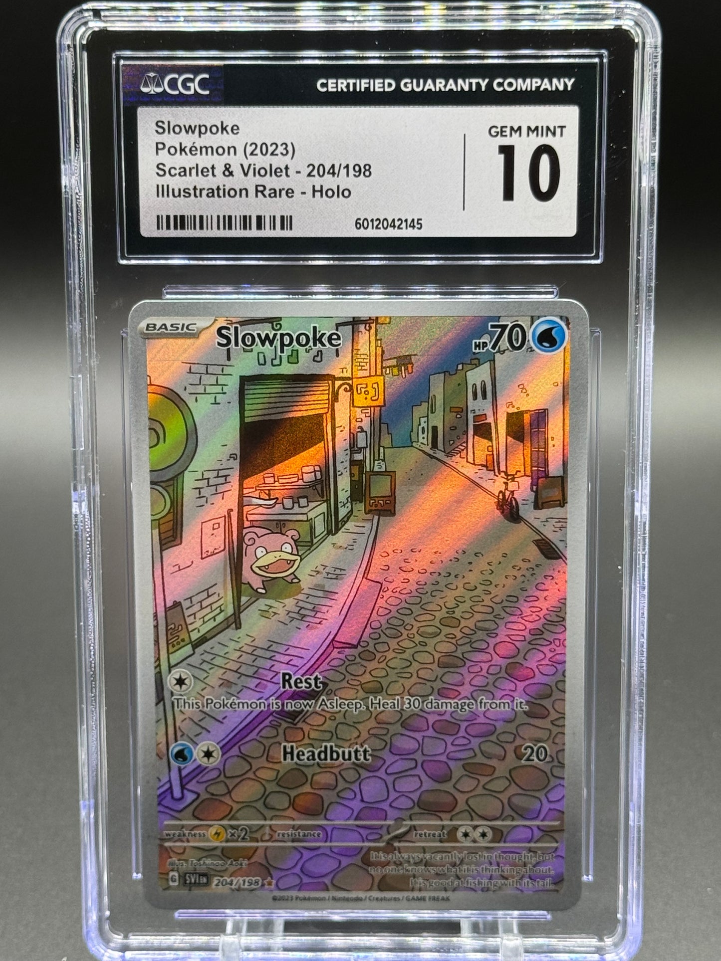 Pokemon TCG Slowpoke | Scarlet & Violet Base Set 204/198 | CGC Graded GEM MINT 10