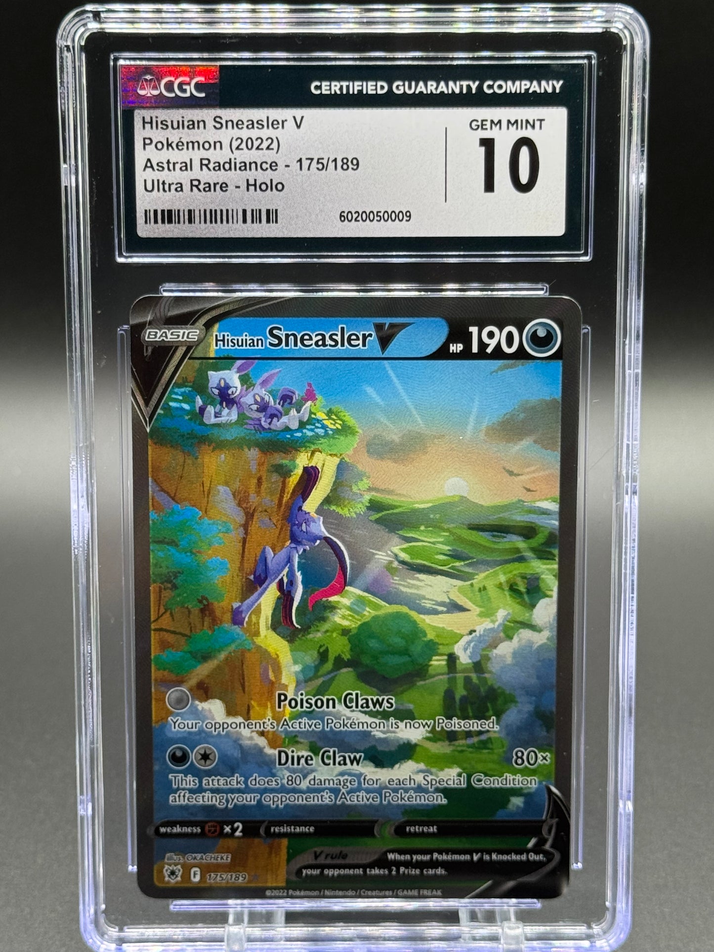Pokemon TCG Hisuian Sneasler V | Astral Radiance 175/189 | CGC Graded GEM MINT 10