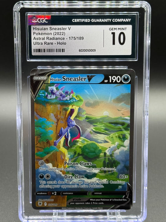Pokemon TCG Hisuian Sneasler V | Astral Radiance 175/189 | CGC Graded GEM MINT 10
