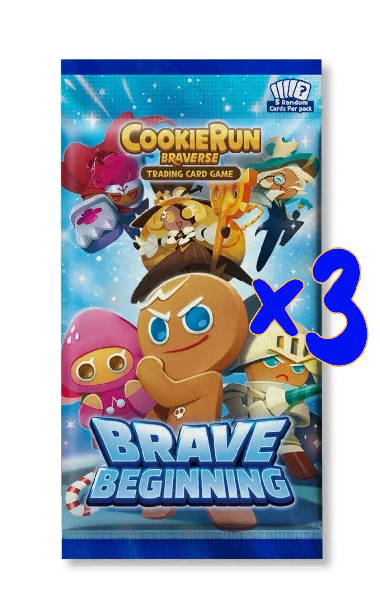 CookieRun TCG: Set 1: Brave Beginning Loose Booster Pack - 3 Pack Bundle