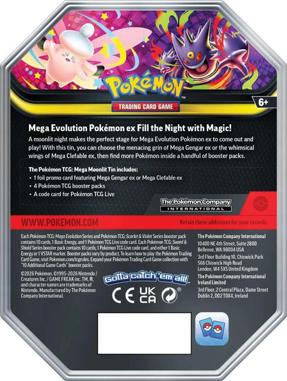 Pokemon Mega Moonlit Tin | Mega Clefable ex | Sealed