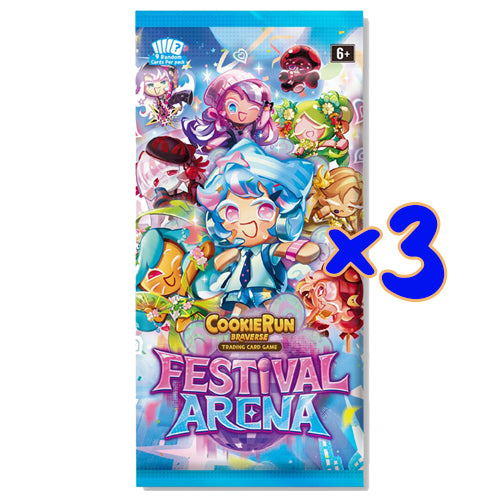 CookieRun TCG: Set 6: Festival Arena Loose Booster Pack - 3 Pack Bundle