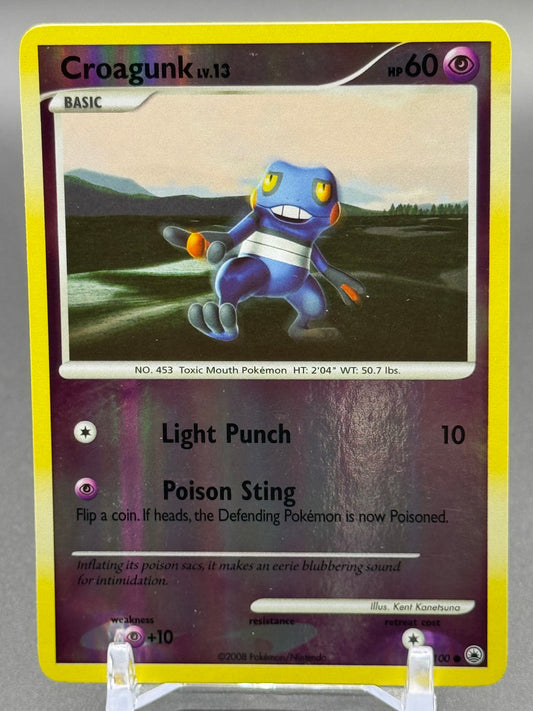 Pokemon TCG Croagunk | Majestic Dawn 60/100 Reverse Holo | Condition: Moderate Play