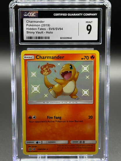 Pokemon TCG Charmander | Hidden Fates SV6/SV94 | CGC Graded MINT 9