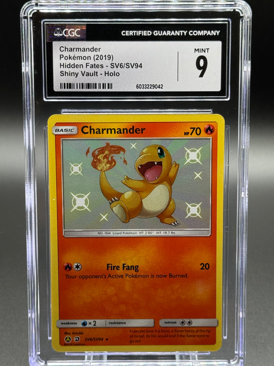 Pokemon TCG Charmander | Hidden Fates SV6/SV94 | CGC Graded MINT 9
