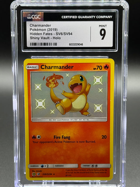 Pokemon TCG Charmander | Hidden Fates SV6/SV94 | CGC Graded MINT 9