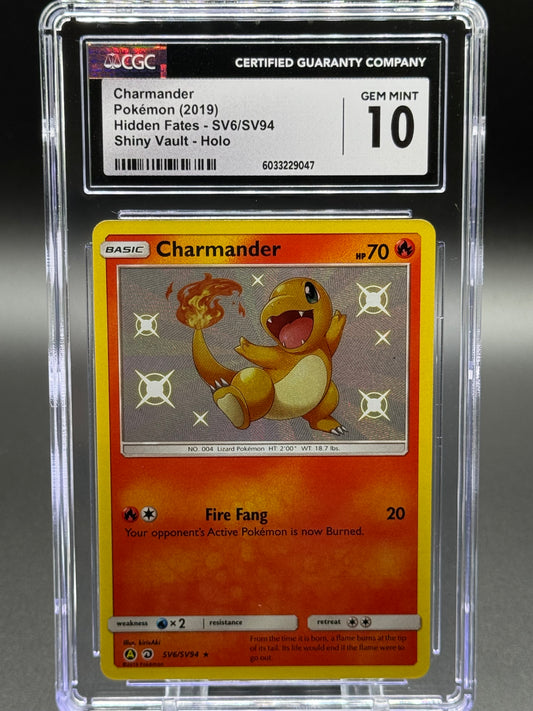 Pokemon TCG Charmander | Hidden Fates SV6/SV94 | CGC Graded GEM MINT 10