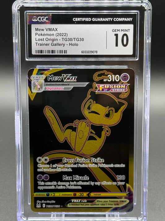 Pokemon TCG Mew VMAX | Lost Origin TG30/TG30 | CGC Graded GEM MINT 10