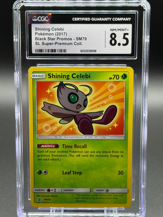 Pokemon TCG Shining Celebi | Black Star Promo SM79 | CGC Graded NM/MINT+ 8.5