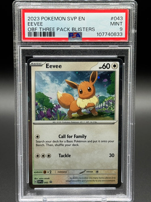 Pokemon TCG Eevee | Black Star Promo SVP 043 | PSA Graded MINT 9